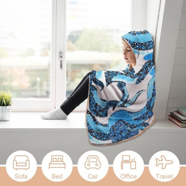 Ocean Breeze Hooded Blanket 60" ×80" - Image 3