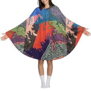 Just Start Somewhere Fleece Hooded Cape for Adults