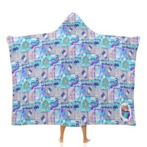 Winter Wonderland Quilt Cloak Hooded Blanket 60" ×80"