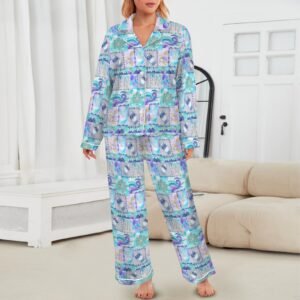 Winter wonderland Quilt Women's Long Sleeve Pajama Set