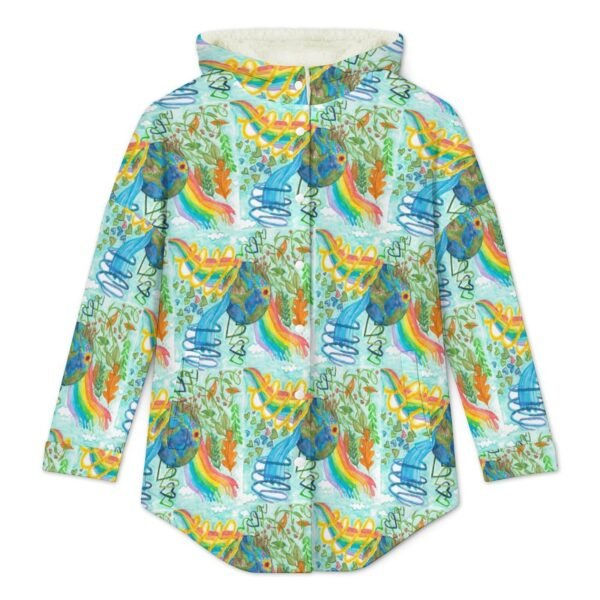 Earth vibrations Women's Full Snap Fleece Jacket - Image 2