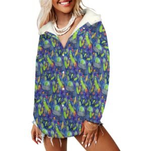 Pickle Galaxy Women's Full Snap Fleece Jacket