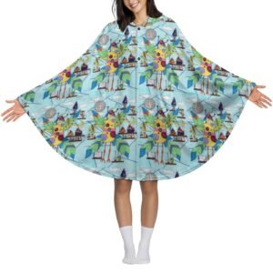 Disco Chicken Fleece Hooded Cape for Adults