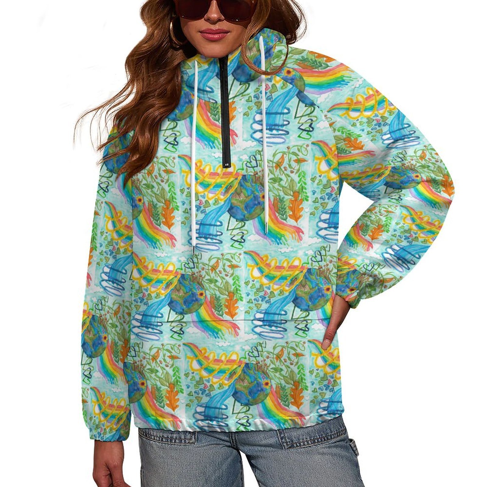 Earth Vibrations Women's Pullover Windbreaker