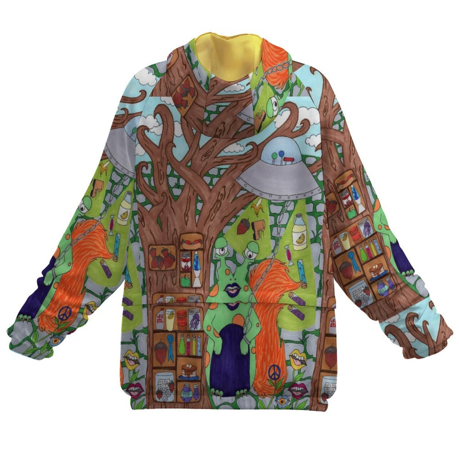 Squalien (Squirrel-Alien) Women's Pullover Windbreaker - Image 3
