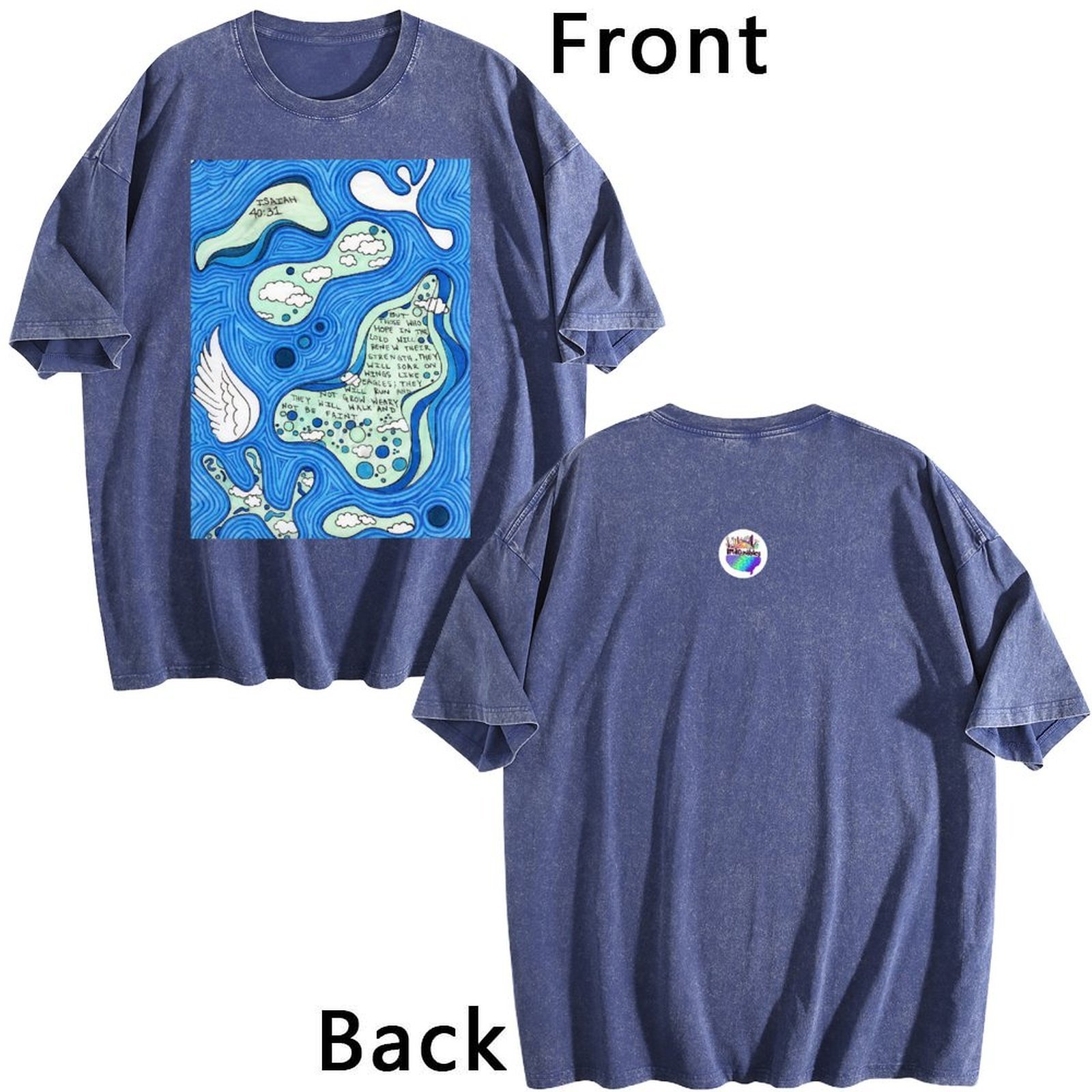 Isaiah 40:31 Vintage Wash Tee – (Made in USA) - Image 9