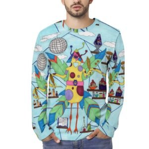 Disco Chicken Long Sleeve Cotton T-shirt