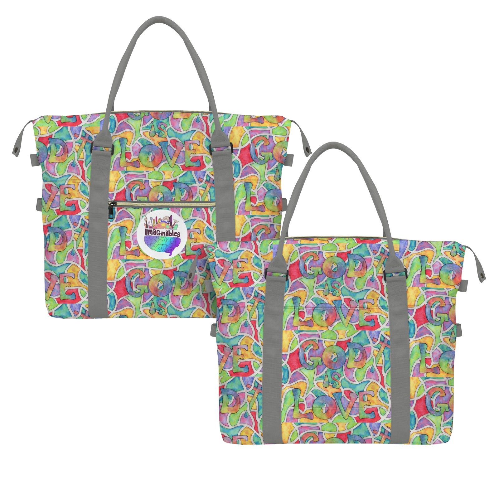 God Is Love Travel Bag with Luggage Sleeve (Model 1715) - Image 4
