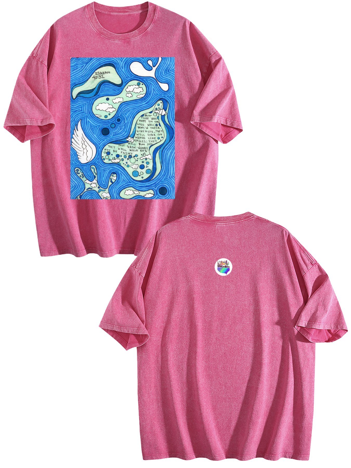 Isaiah 40:31 Vintage Wash Tee – (Made in USA) - Image 4