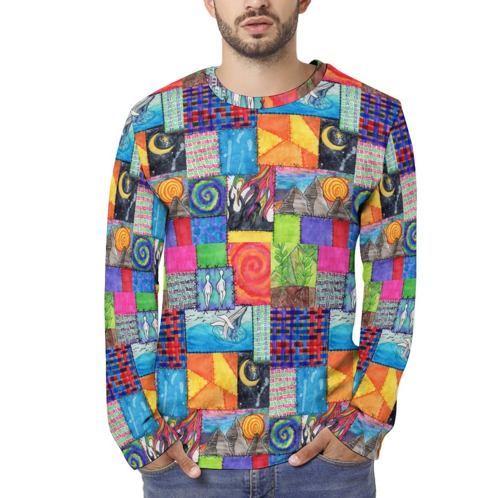 Creation Coat Long Sleeve Cotton T-shirt