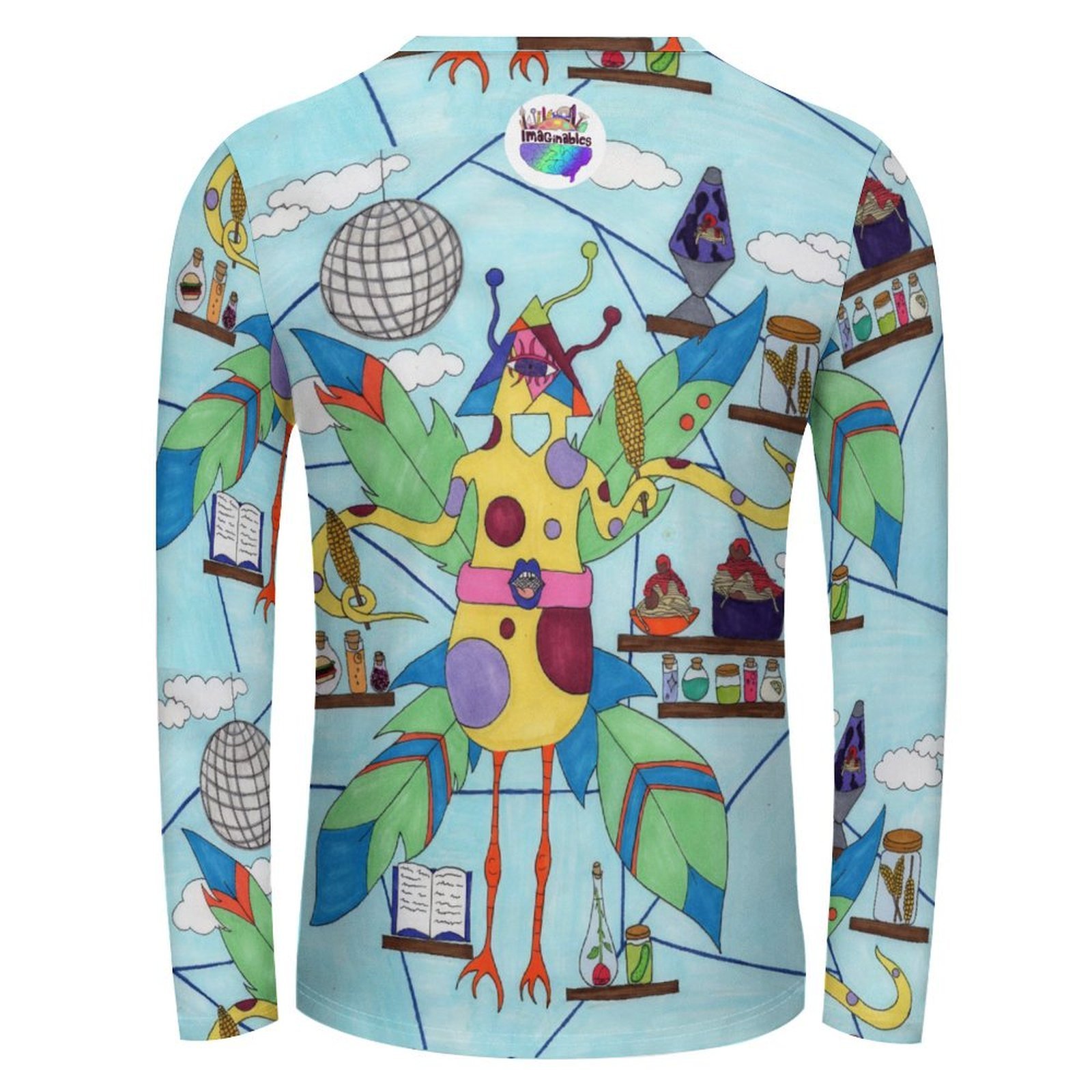 Disco Chicken Long Sleeve Cotton T-shirt - Image 2