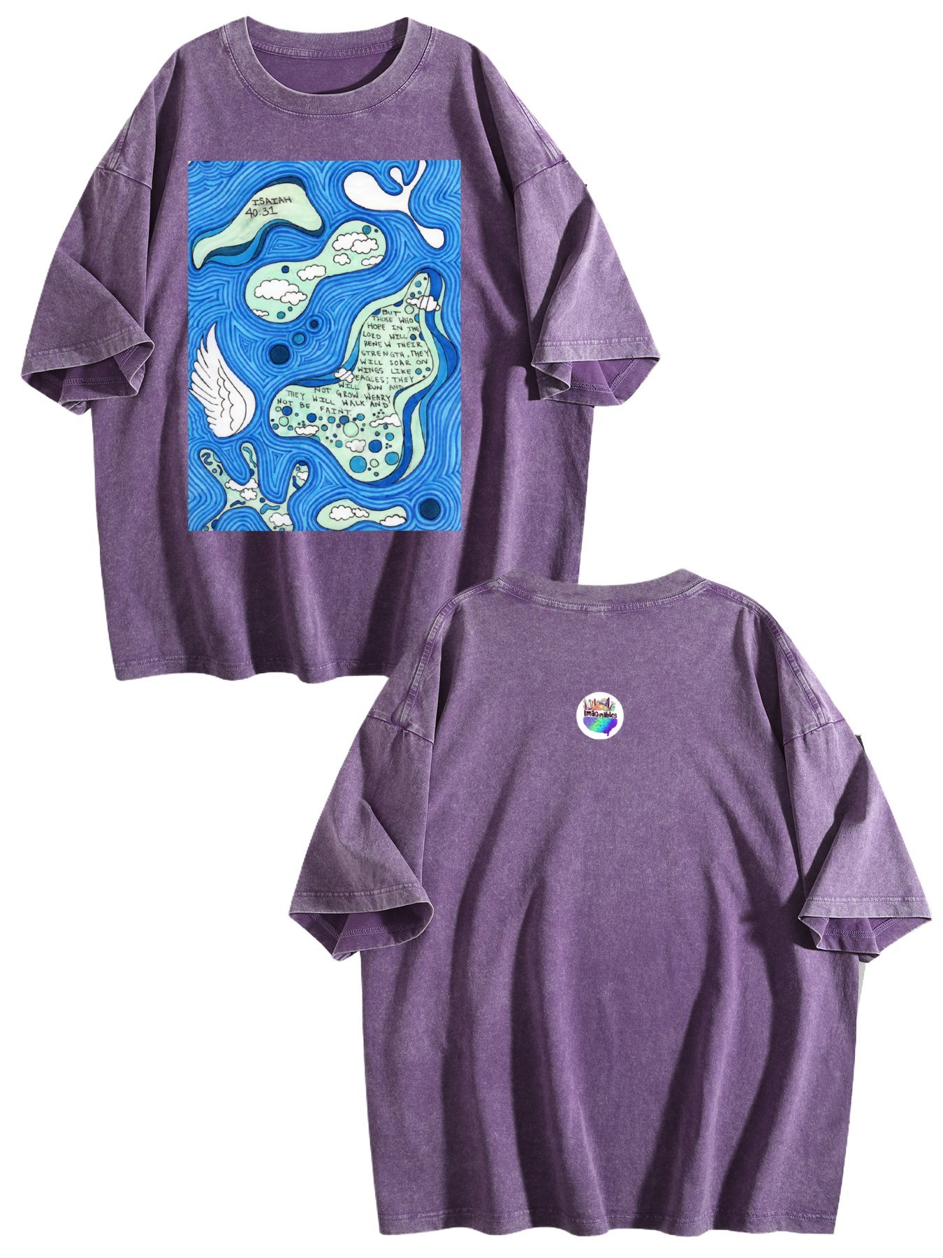 Isaiah 40:31 Vintage Wash Tee – (Made in USA) - Image 7