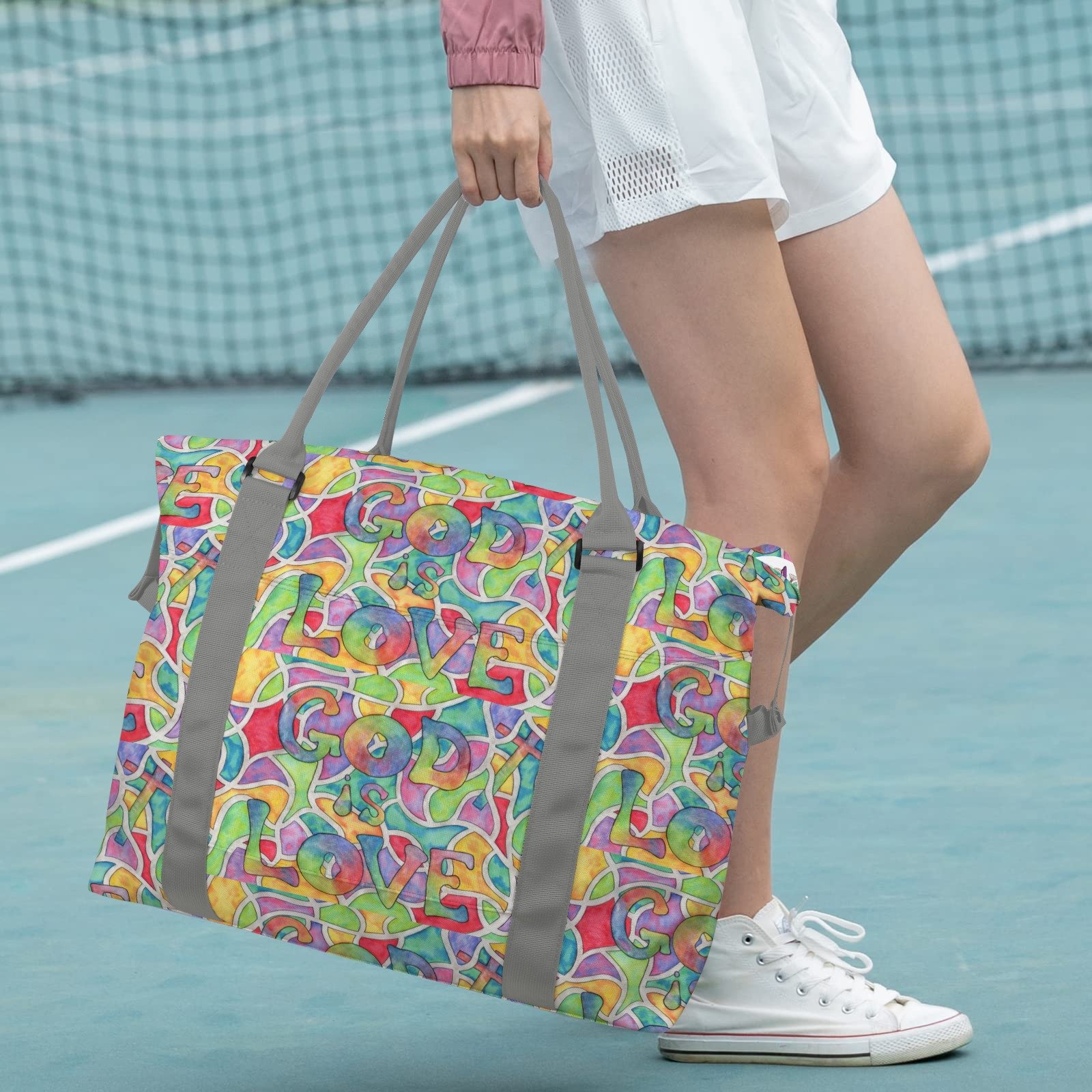 God Is Love Travel Bag with Luggage Sleeve (Model 1715) - Image 7