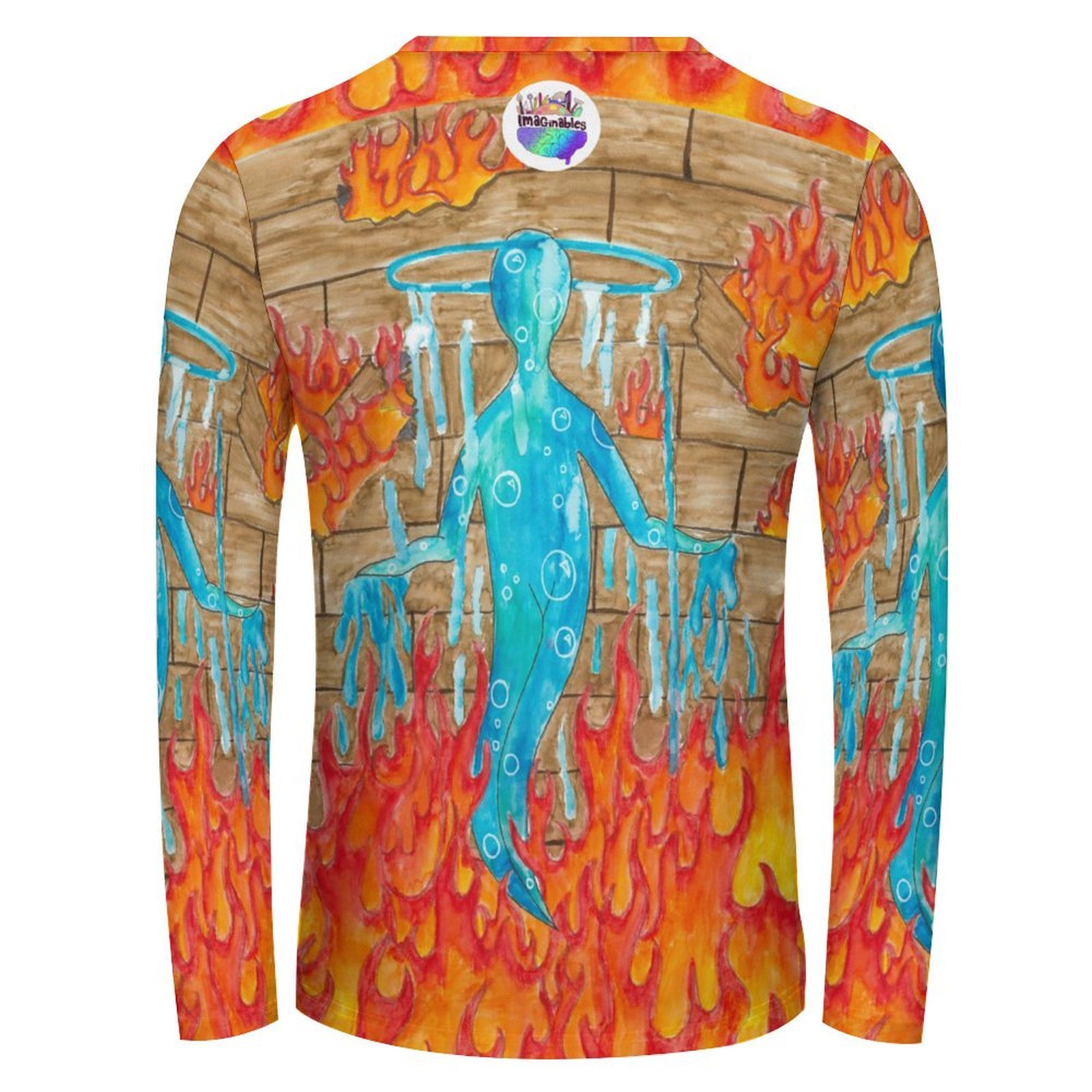 Return With Water Long Sleeve Cotton T-shirt - Image 2