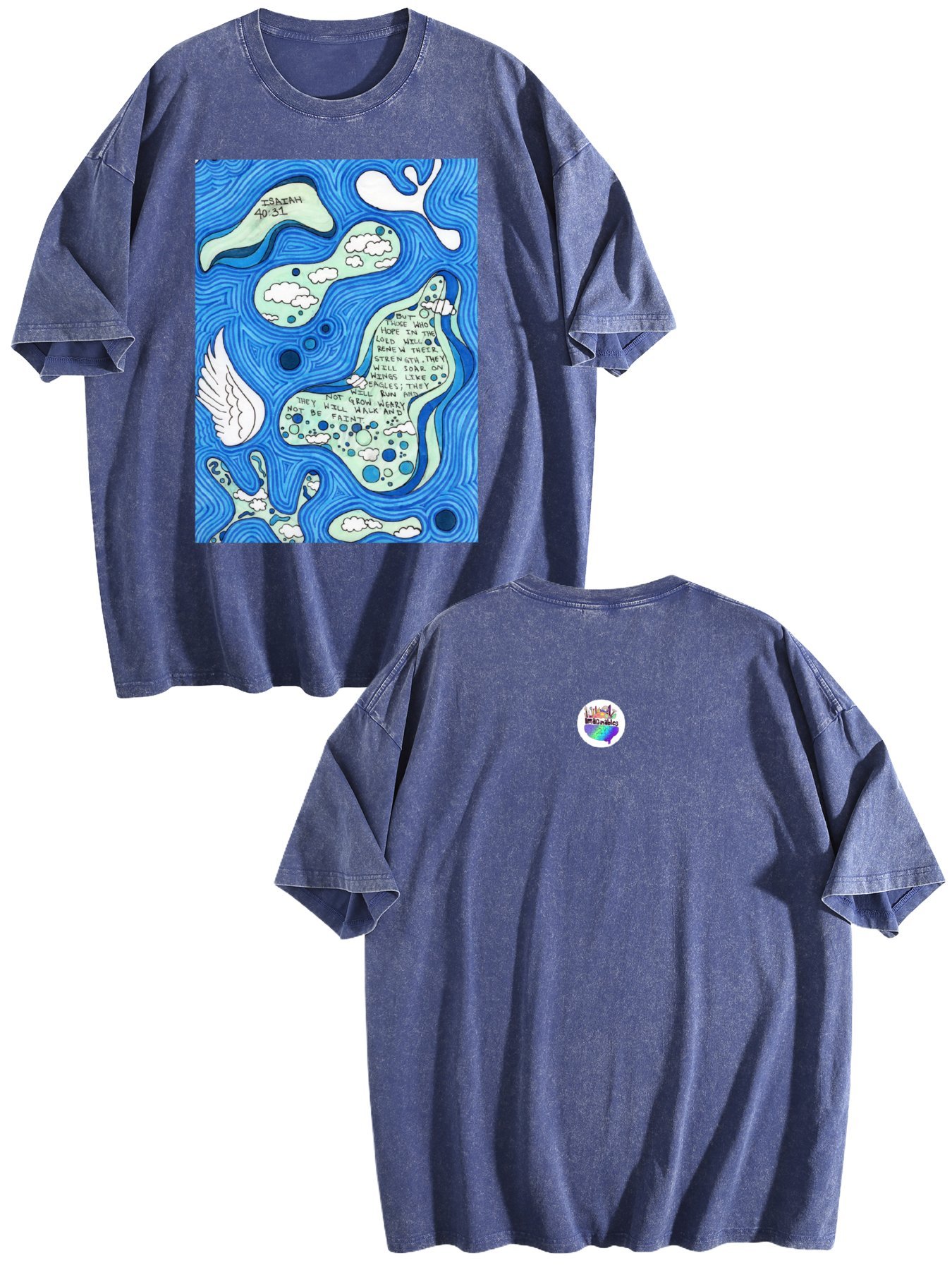 Isaiah 40:31 Vintage Wash Tee – (Made in USA) - Image 8