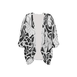 Spider Webs n Things Kimono Chiffon Cover Up (Model H51)