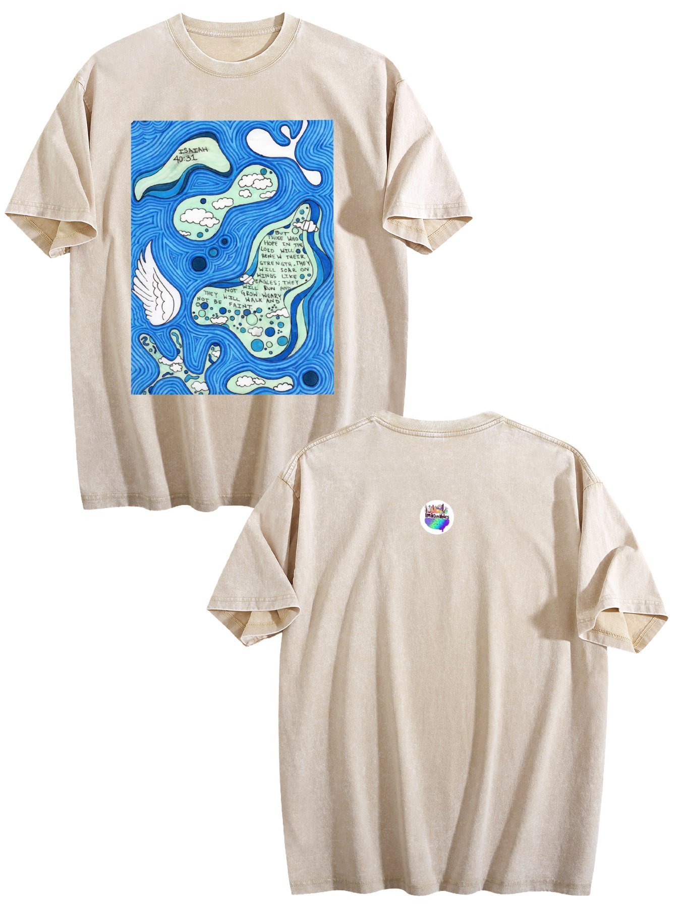 Isaiah 40:31 Vintage Wash Tee – (Made in USA) - Image 2