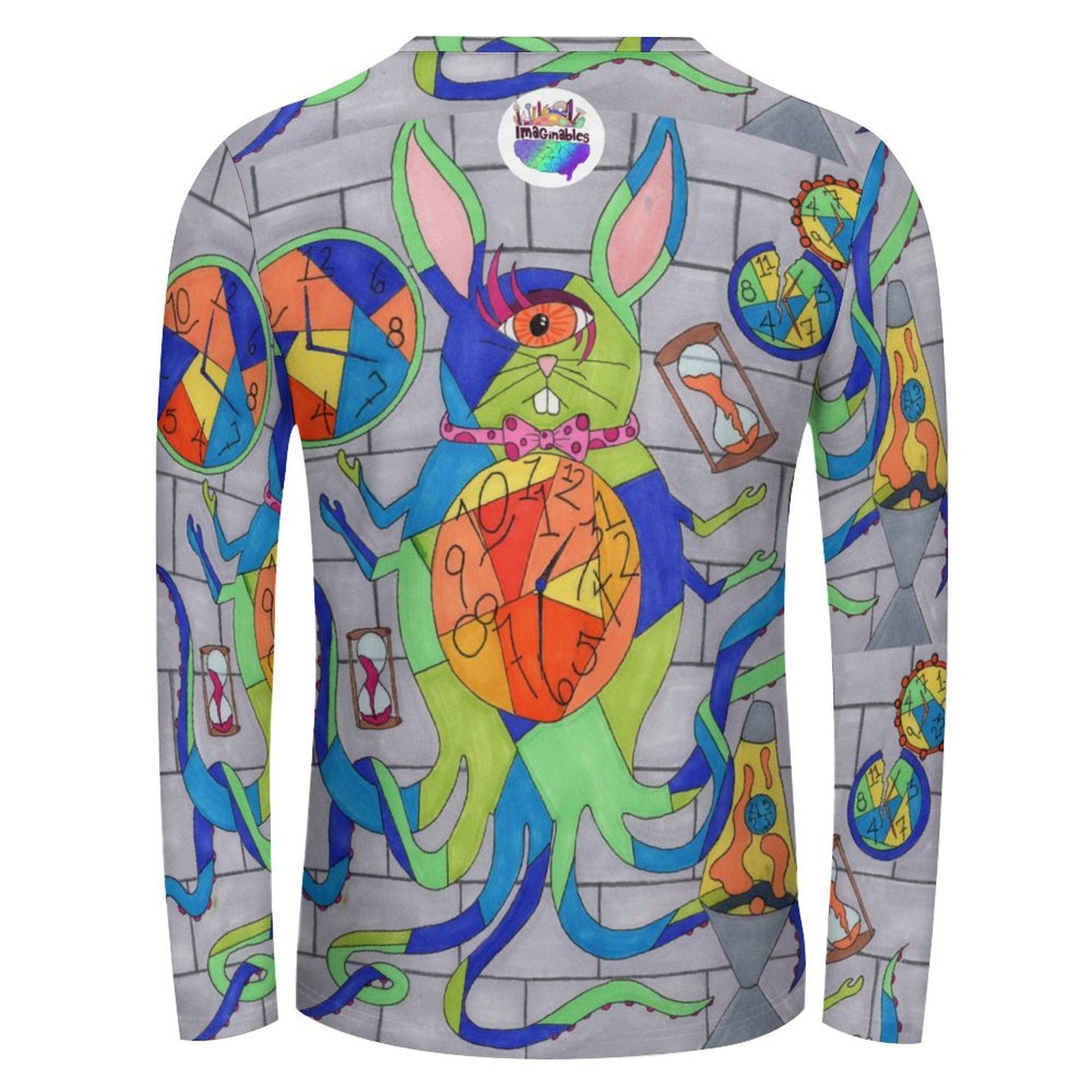 What Time? Rabbit Long Sleeve Cotton T-shirt - Image 2