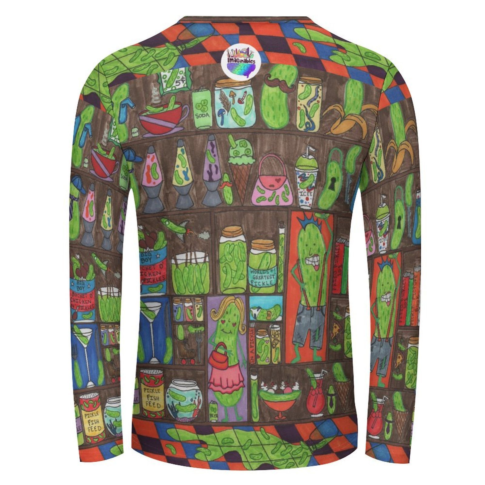 Everything Is Pickles Long Sleeve Cotton T-shirt - Image 2