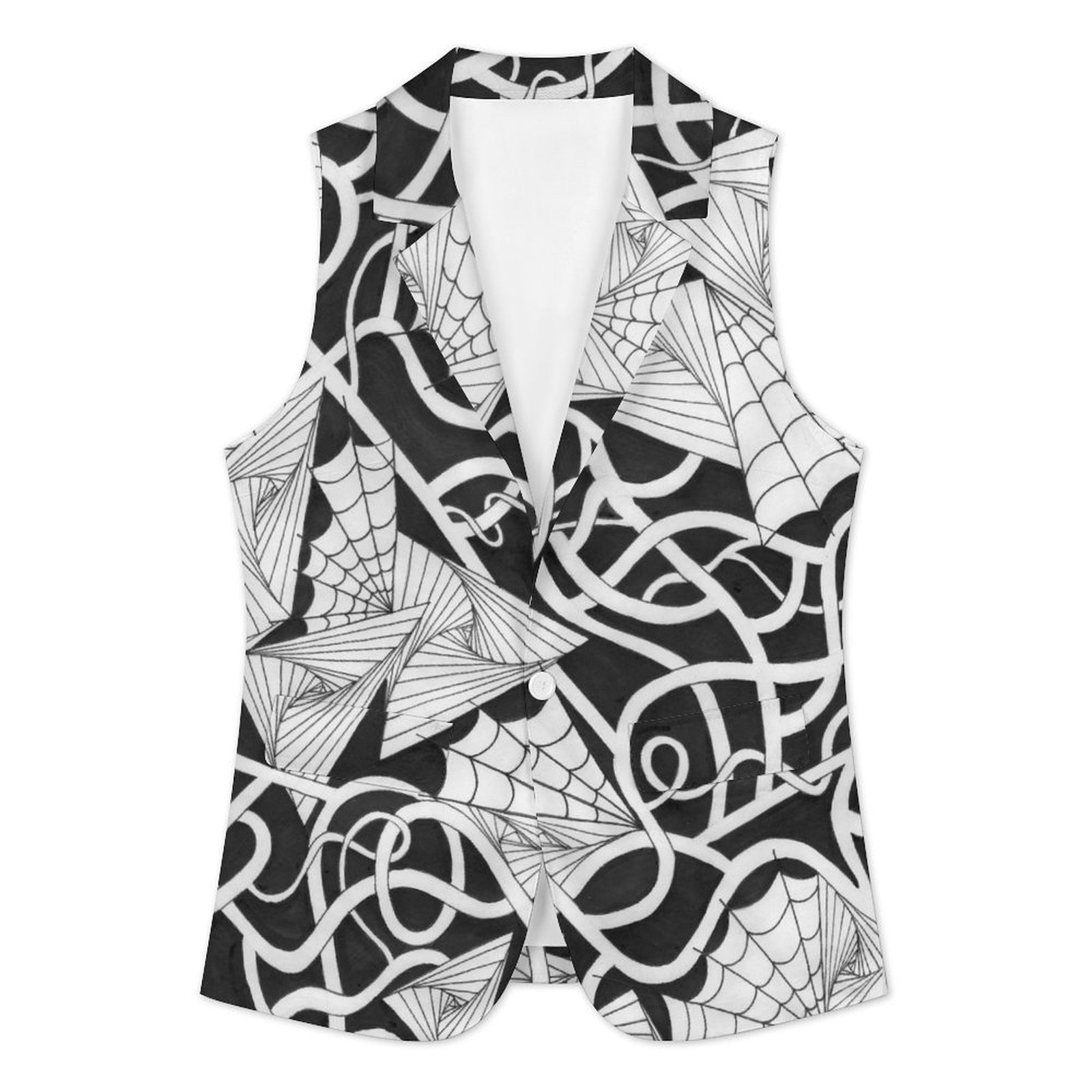 Spider Webs N Things Women Sleeveless Suit Vest - Image 2
