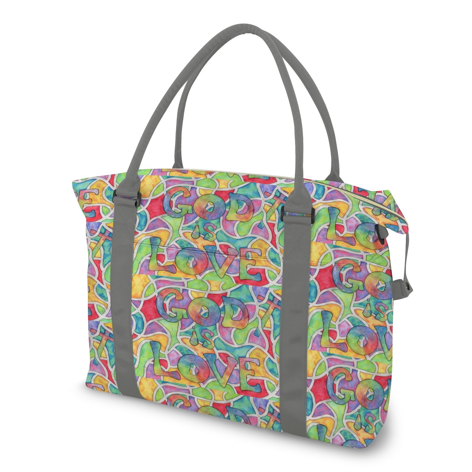 God Is Love Travel Bag with Luggage Sleeve (Model 1715) - Image 2