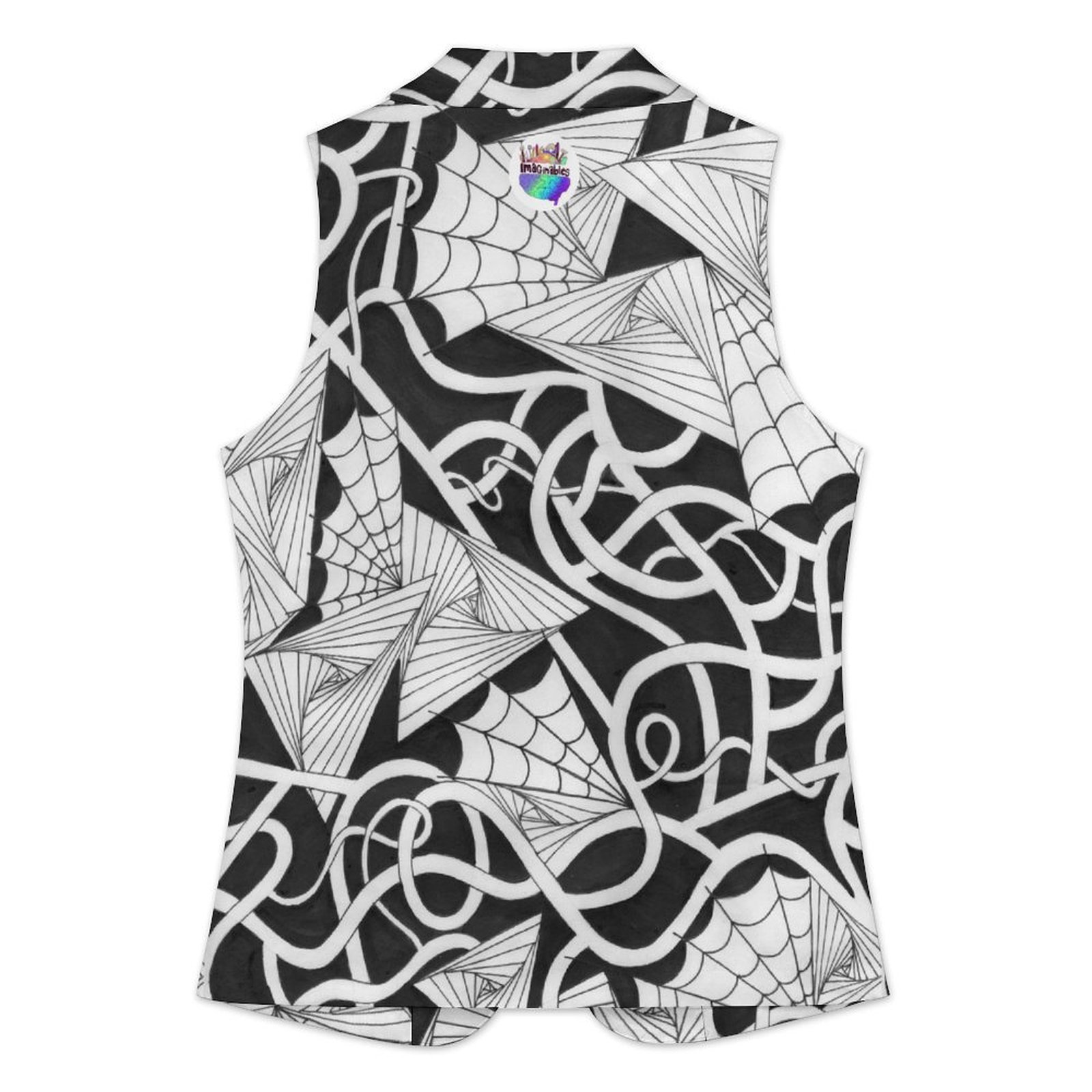 Spider Webs N Things Women Sleeveless Suit Vest - Image 3