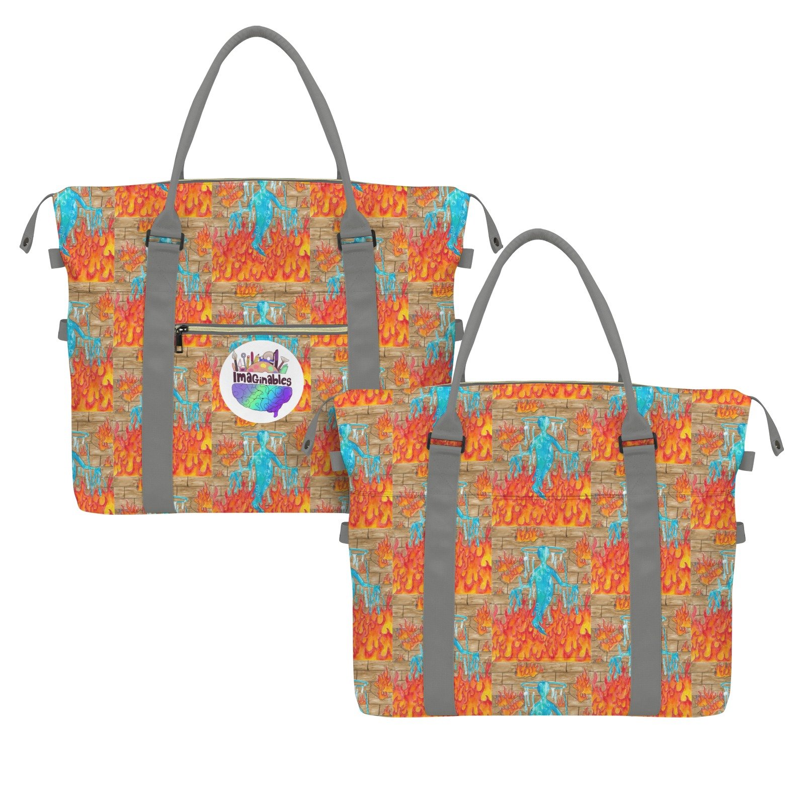 Return With Water Travel Bag with Luggage Sleeve (Model 1715) - Image 4