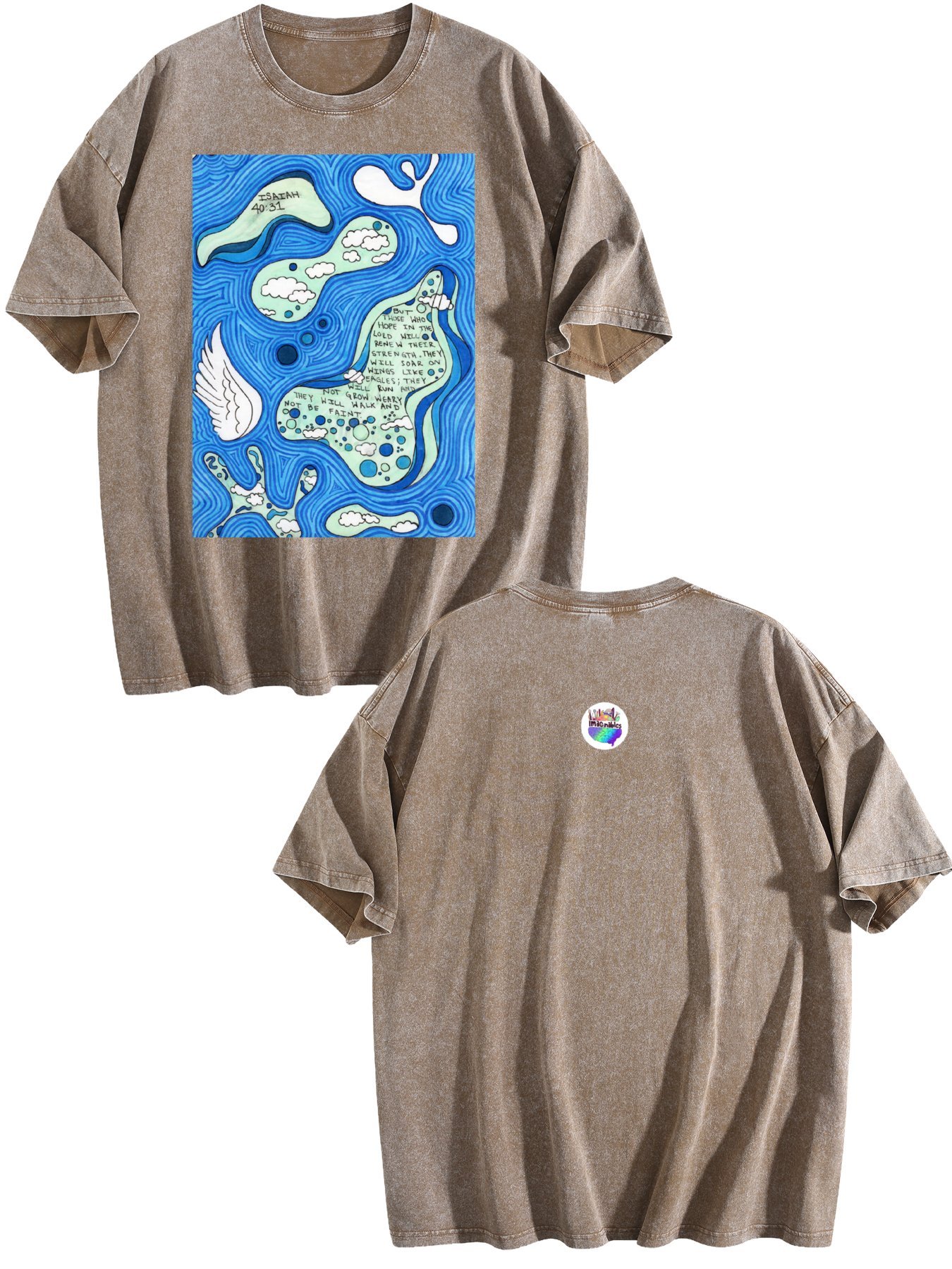 Isaiah 40:31 Vintage Wash Tee – (Made in USA) - Image 5