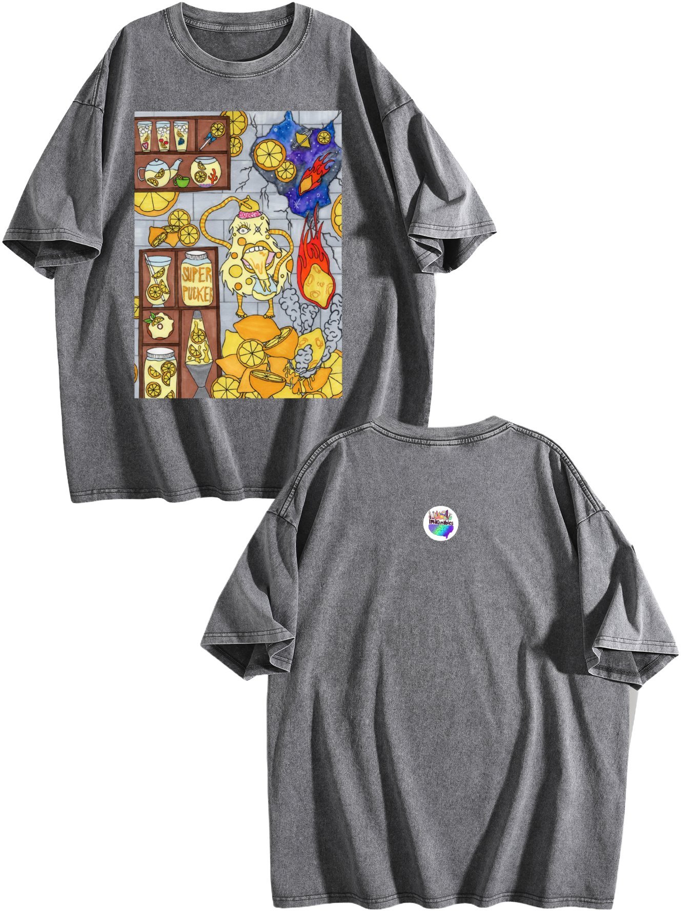 Lemon Gremlin Vintage Wash Tee – (Made in USA) - Image 3