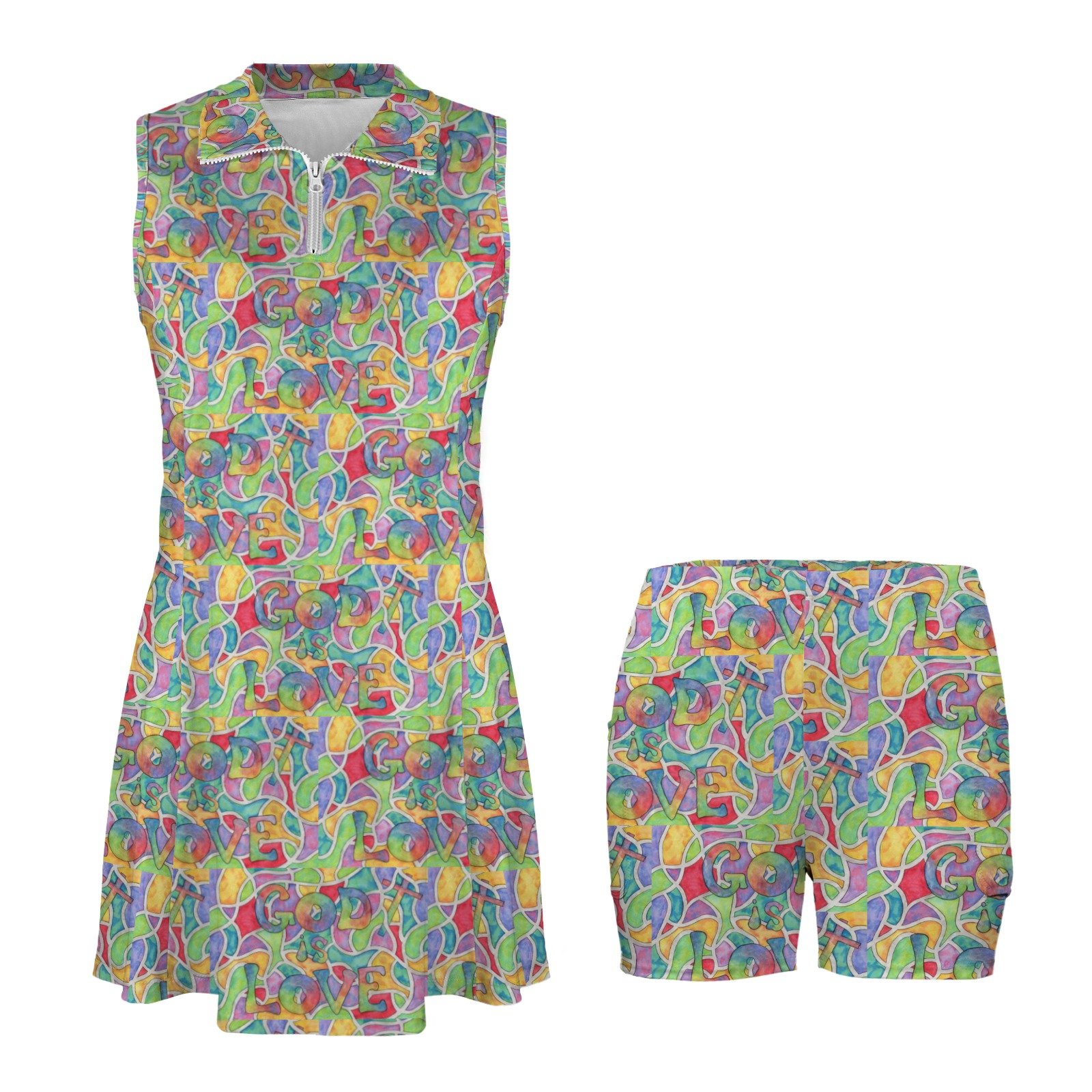 God Is Love Active Wear Dress Set - Image 4