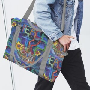 Peace Overcomes Travel Bag with Luggage Sleeve (Model 1715)