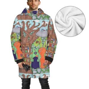 Squalien Men's Mid-length Fleece-lined Jacket(Model H69)