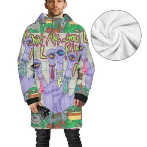 Gizmo Men's Mid-length Fleece-lined Jacket(Model H69)