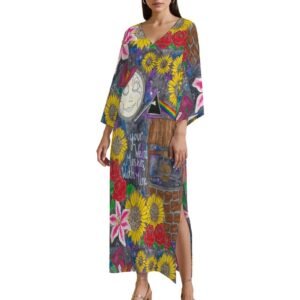 Your Weird Meshes With Mine Kaftan Midi Dress