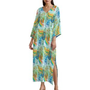 Earth Vibrations Kaftan Midi Dress