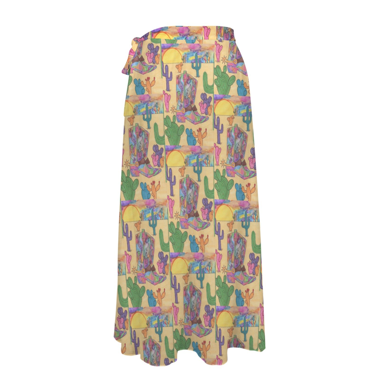 Texas Sunset Knotted Long Swimwear Cover Up - Image 5