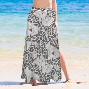 Spider Webs n Things Knotted Long Swimwear Cover Up