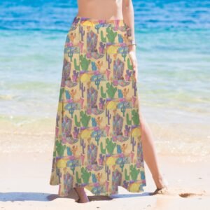 Texas Sunset Knotted Long Swimwear Cover Up