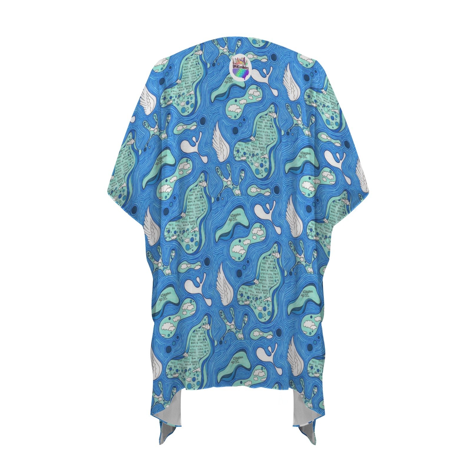 Isaiah 40:31 Womens Long Cover Up - Image 5