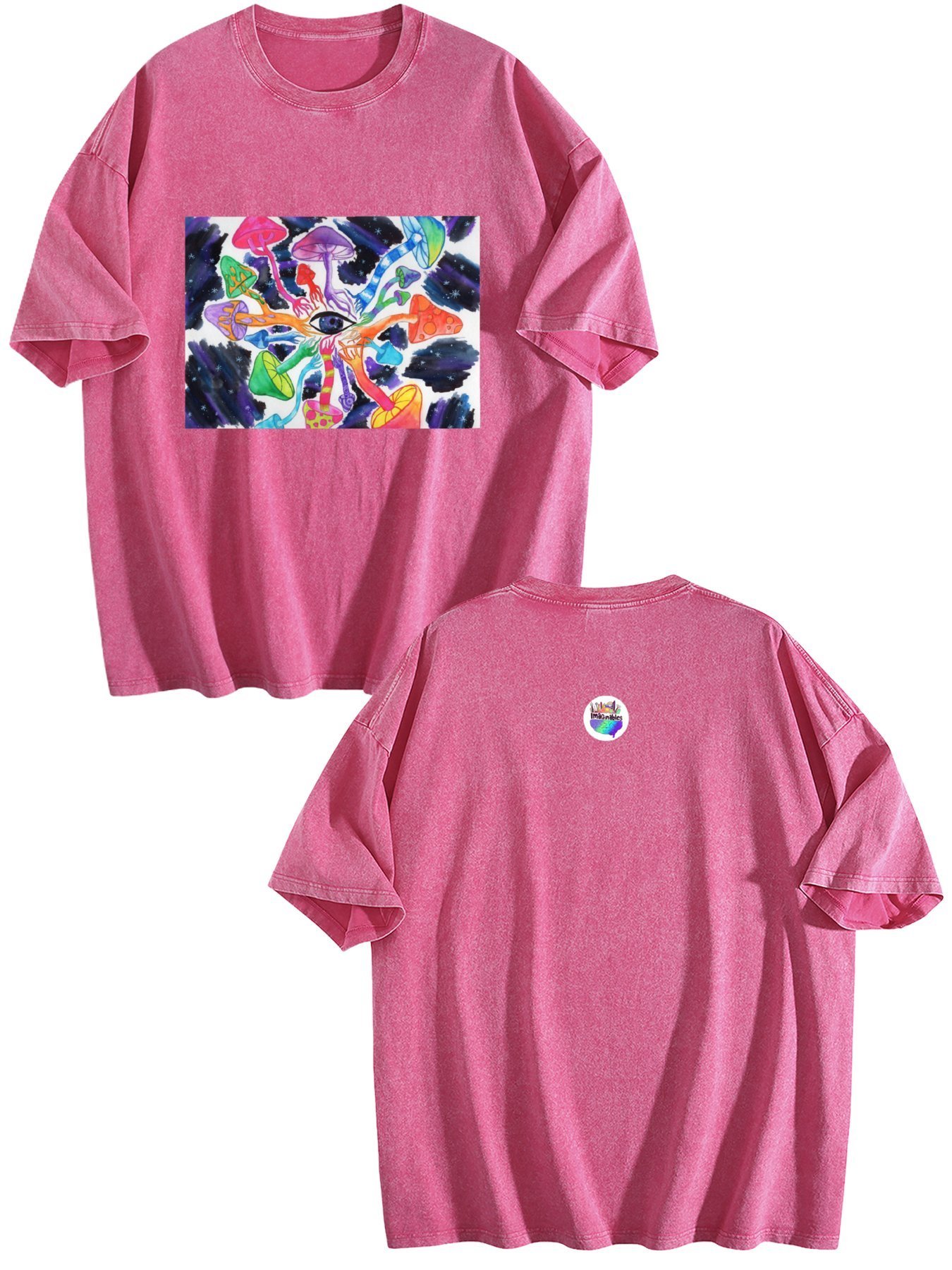 Psilocybin Circle Vintage Wash Tee | Ships from USA - Image 4