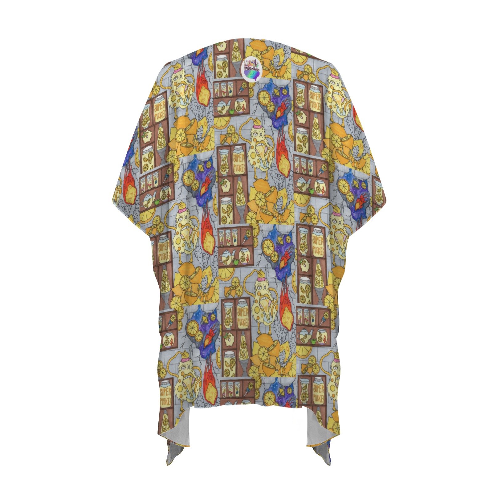 Lemon Gremlin Womens Long Cover Up - Image 5