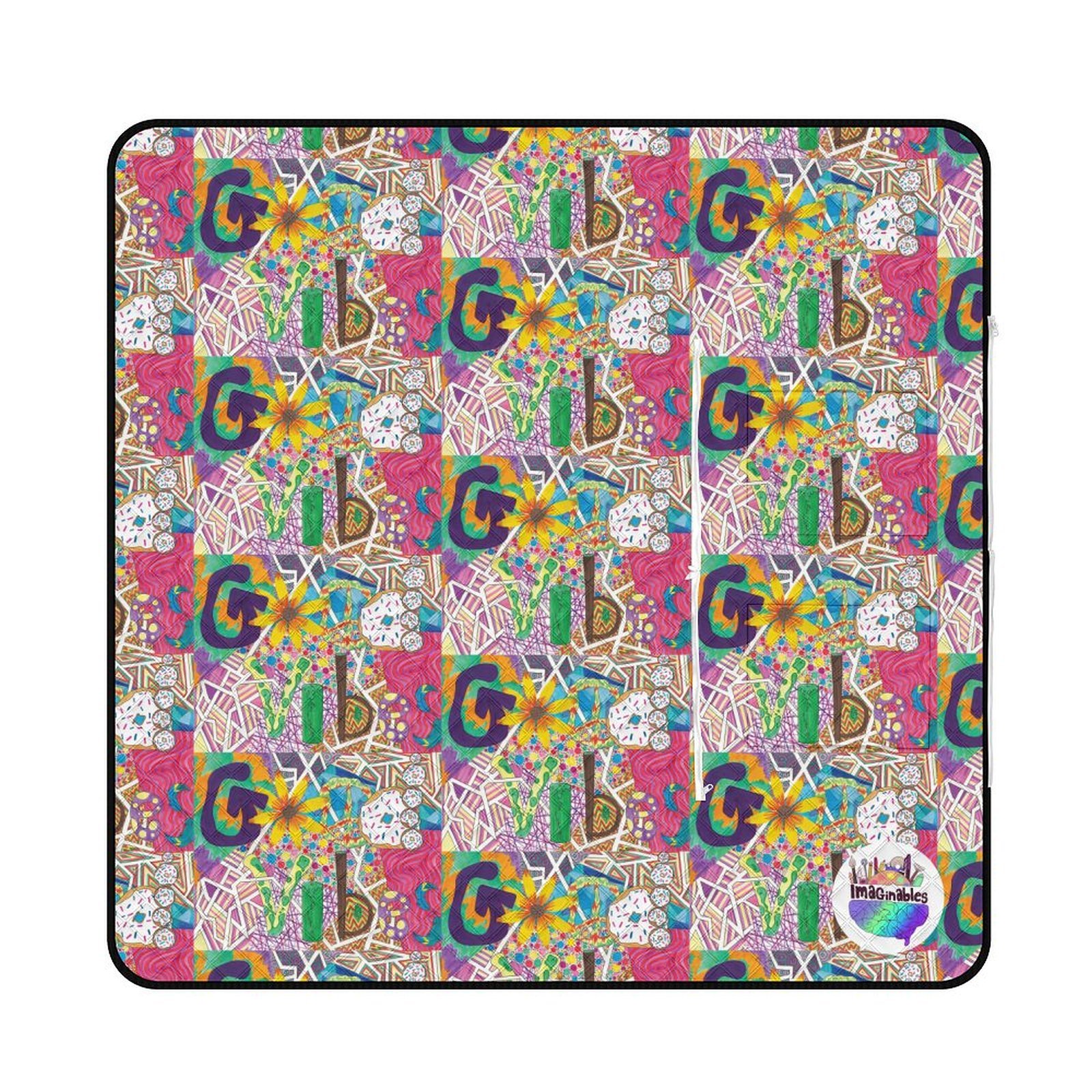 Good Vibes Zipper Picnic Mat(150*150)