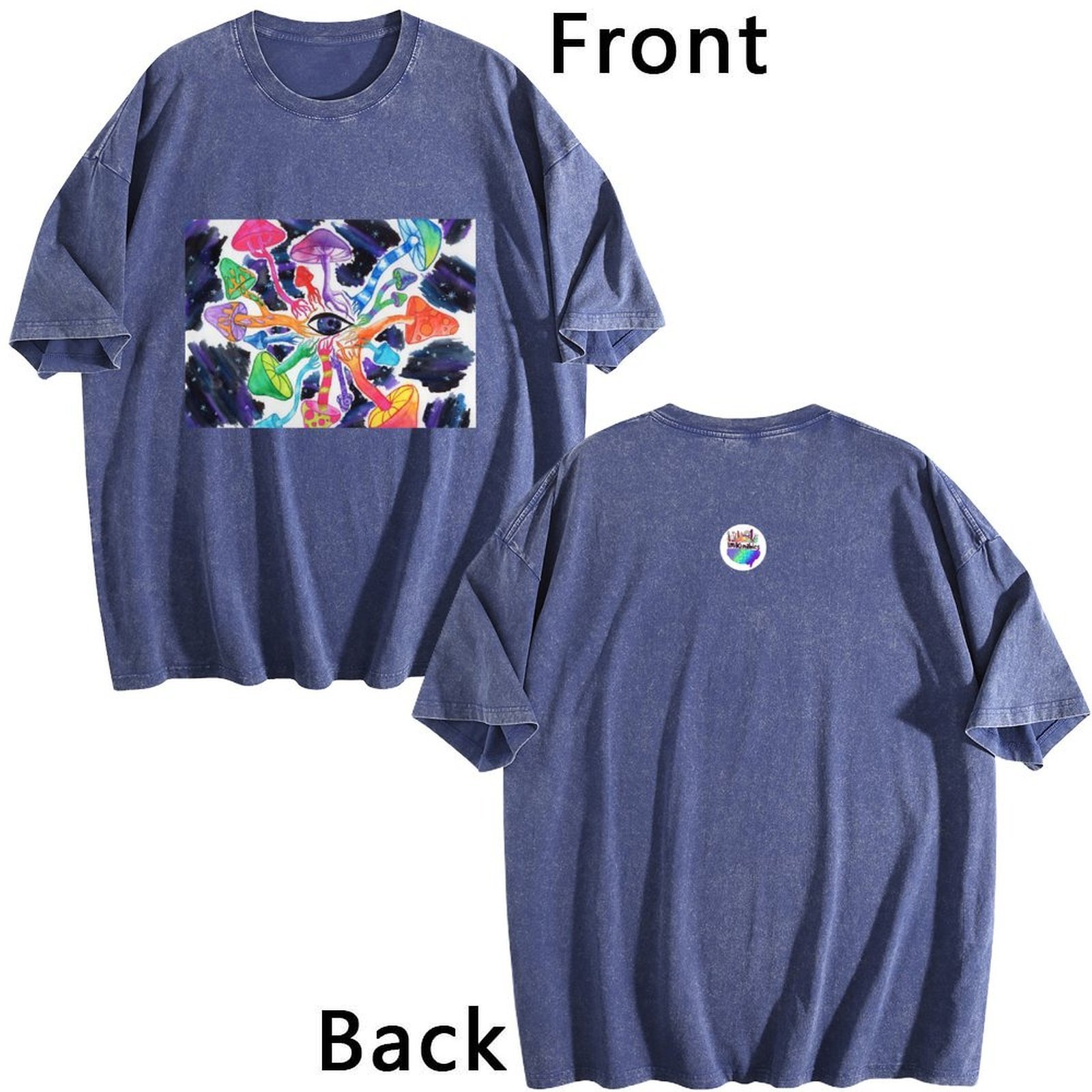 Psilocybin Circle Vintage Wash Tee | Ships from USA - Image 9