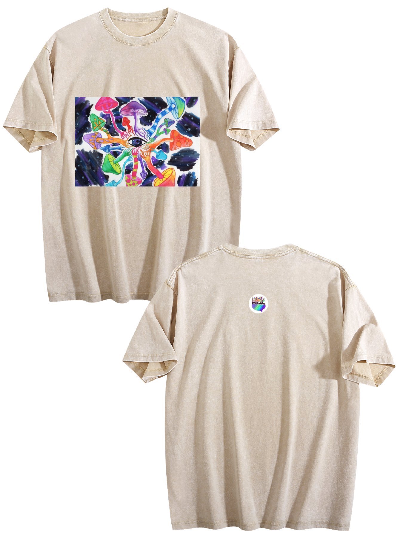 Psilocybin Circle Vintage Wash Tee | Ships from USA - Image 2