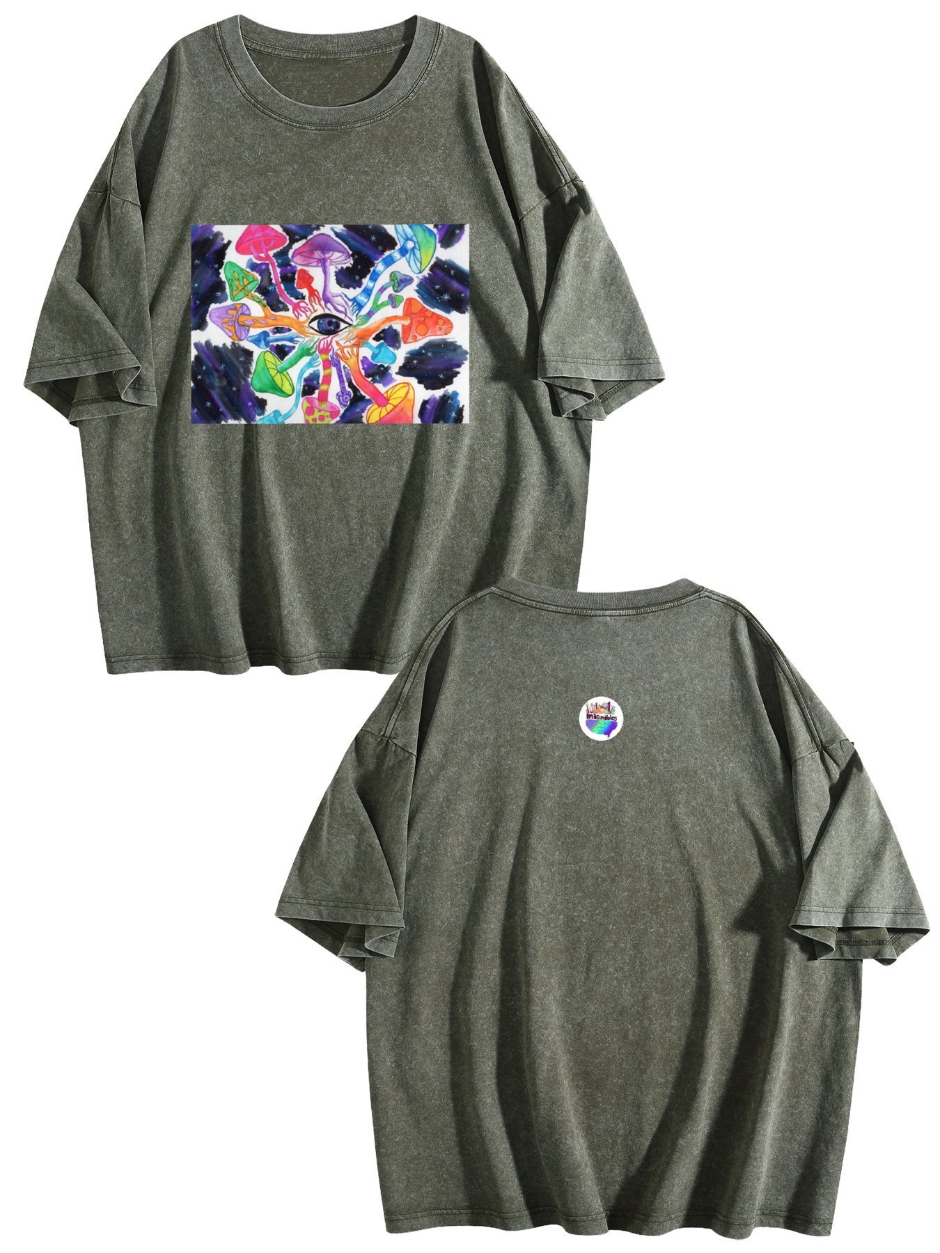 Psilocybin Circle Vintage Wash Tee | Ships from USA - Image 6
