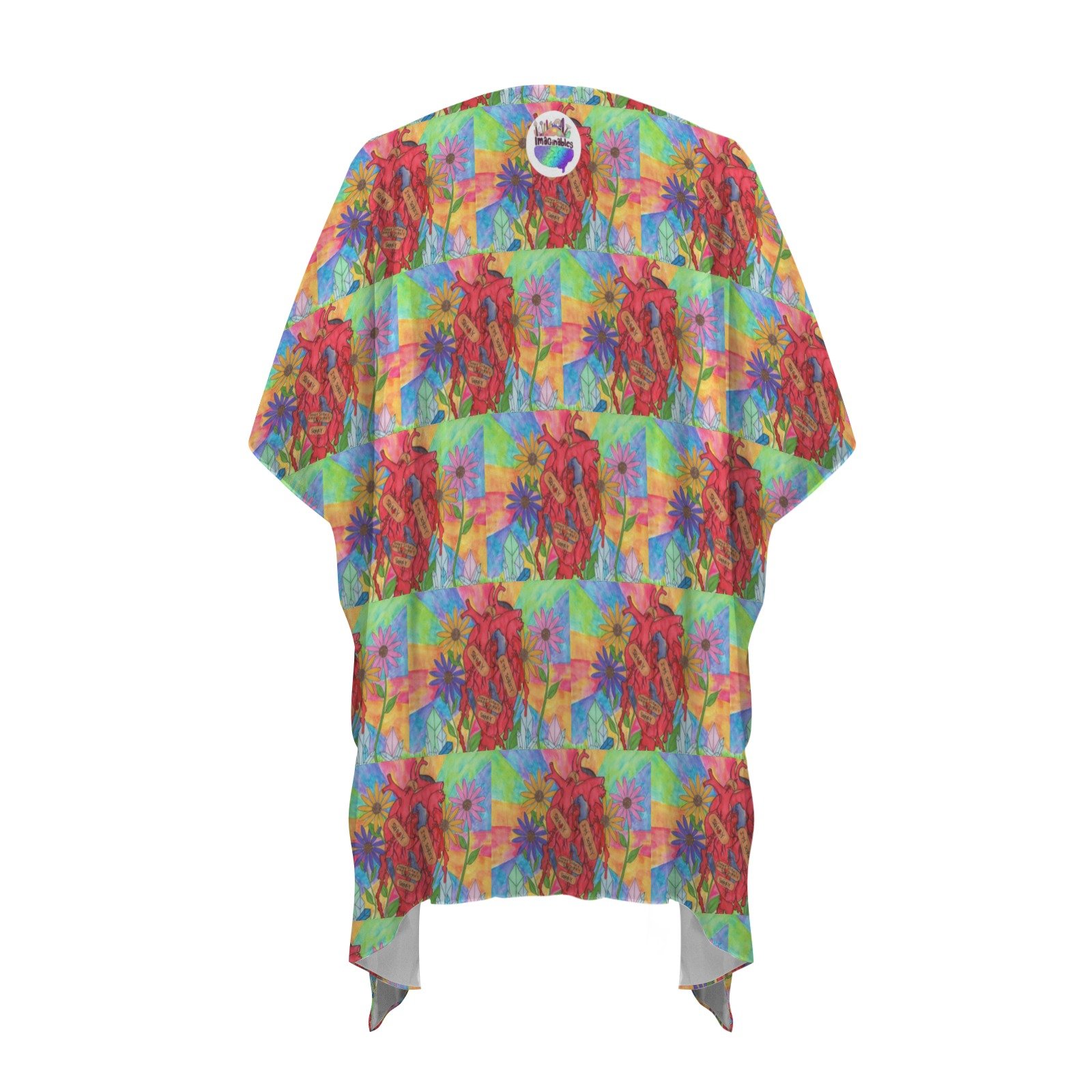 Blooming heart Women Long Cover Up - Image 5