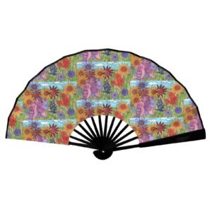 Purple rabbit Double-Sided Custom Folding Fan