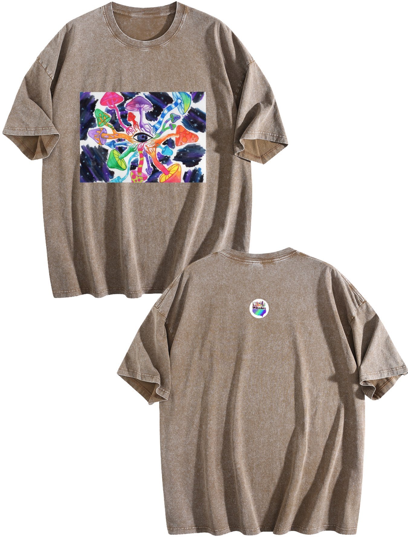 Psilocybin Circle Vintage Wash Tee | Ships from USA - Image 5