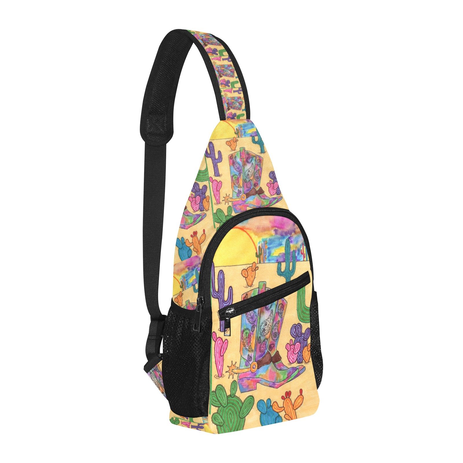 Texas Sunsets All Over Print Chest Bag(Model1719) - Image 4