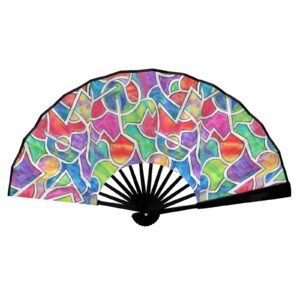 Easter Egg Stained Glass Double-Sided Custom Folding Fan
